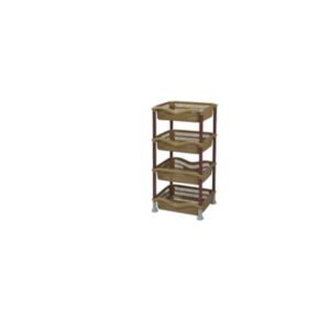Portatutto Retty In Pp Marrone 35x26x70 Cm.