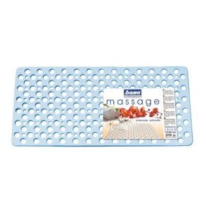 Tappeto Vasca Antiscivolo Bama, In Gomma Colore Azzurro Dimensione: 74x36 Cm