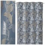 Tenda Jacquard Branch Poliestere Azzurra 135 X 260 Cm