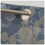 Tenda Jacquard Branch Poliestere Azzurra 135 X 260 Cm - immagine 2