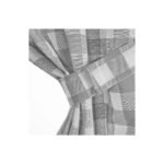 Tenda In Tessuto Vichy Grigio E Bianco 70 X 125 - immagine 3